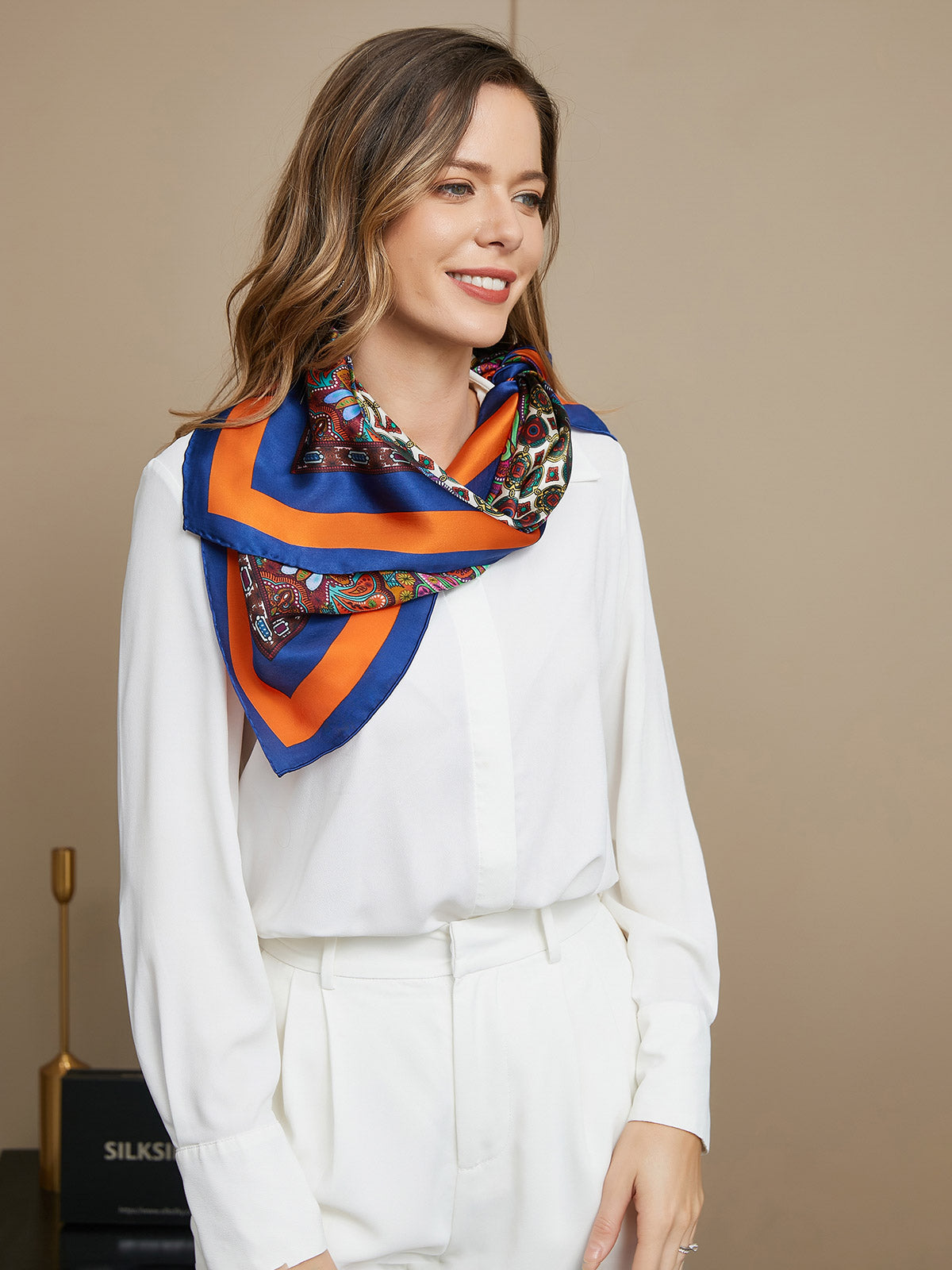 Pure Silk Bohemian Square Scarf / Shawl 86x86cm – SILKSILKY