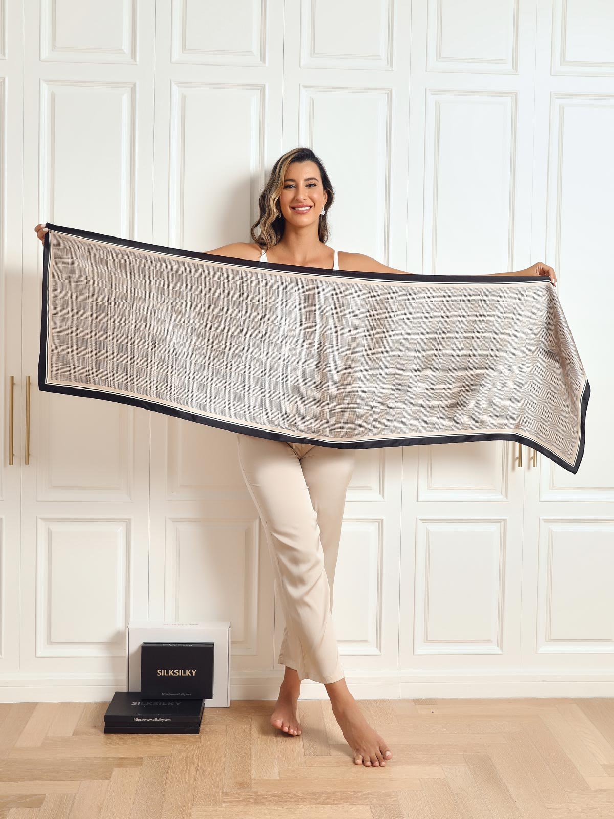 [P027] SilkSilky Pure Silk Scarf 002