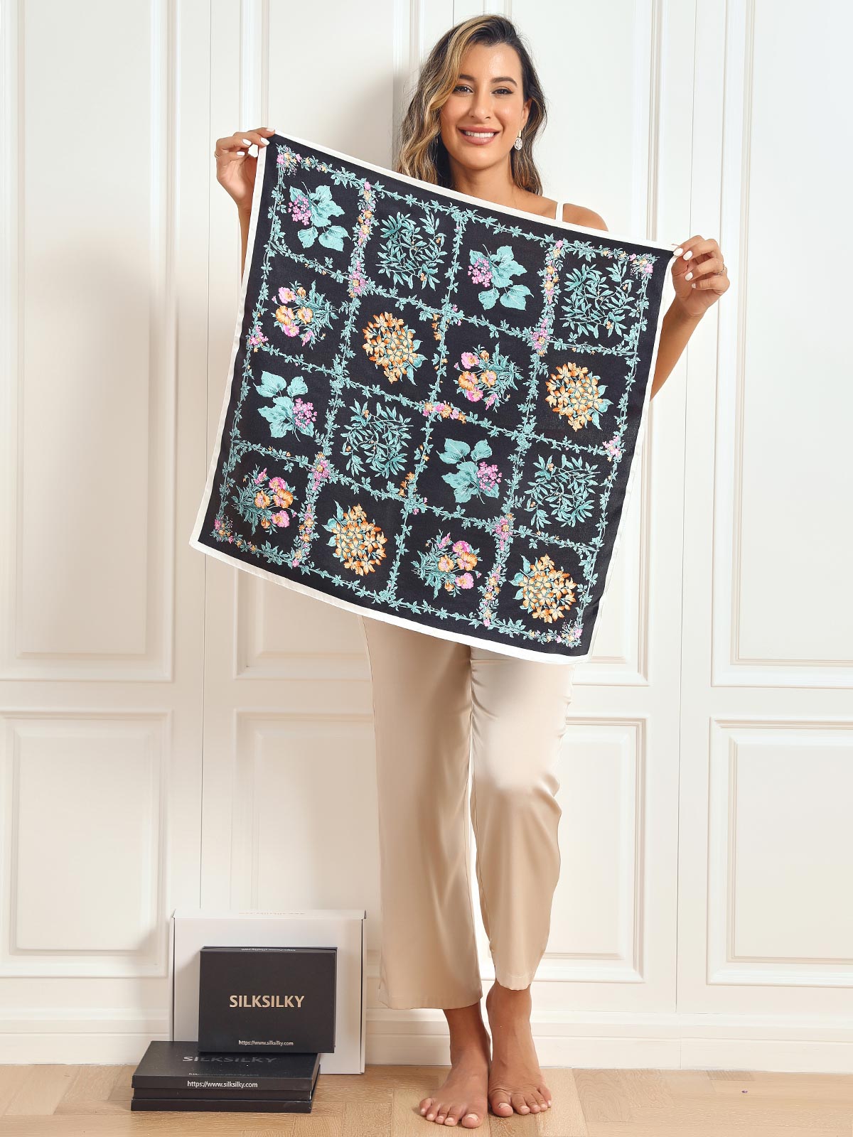 [P051] SilkSilky Pure Silk Scarf 002