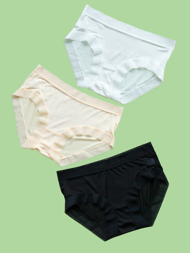 Silksilky Washable Silk Underwear for Women 3Pcs Panty for Sale – SILKSILKY