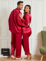 [Wine] SilkSilky Pure Silk Long Sleeve Couple 002