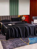 SilkSilky US 25Momme Pure Silk Bedding Set Black 003