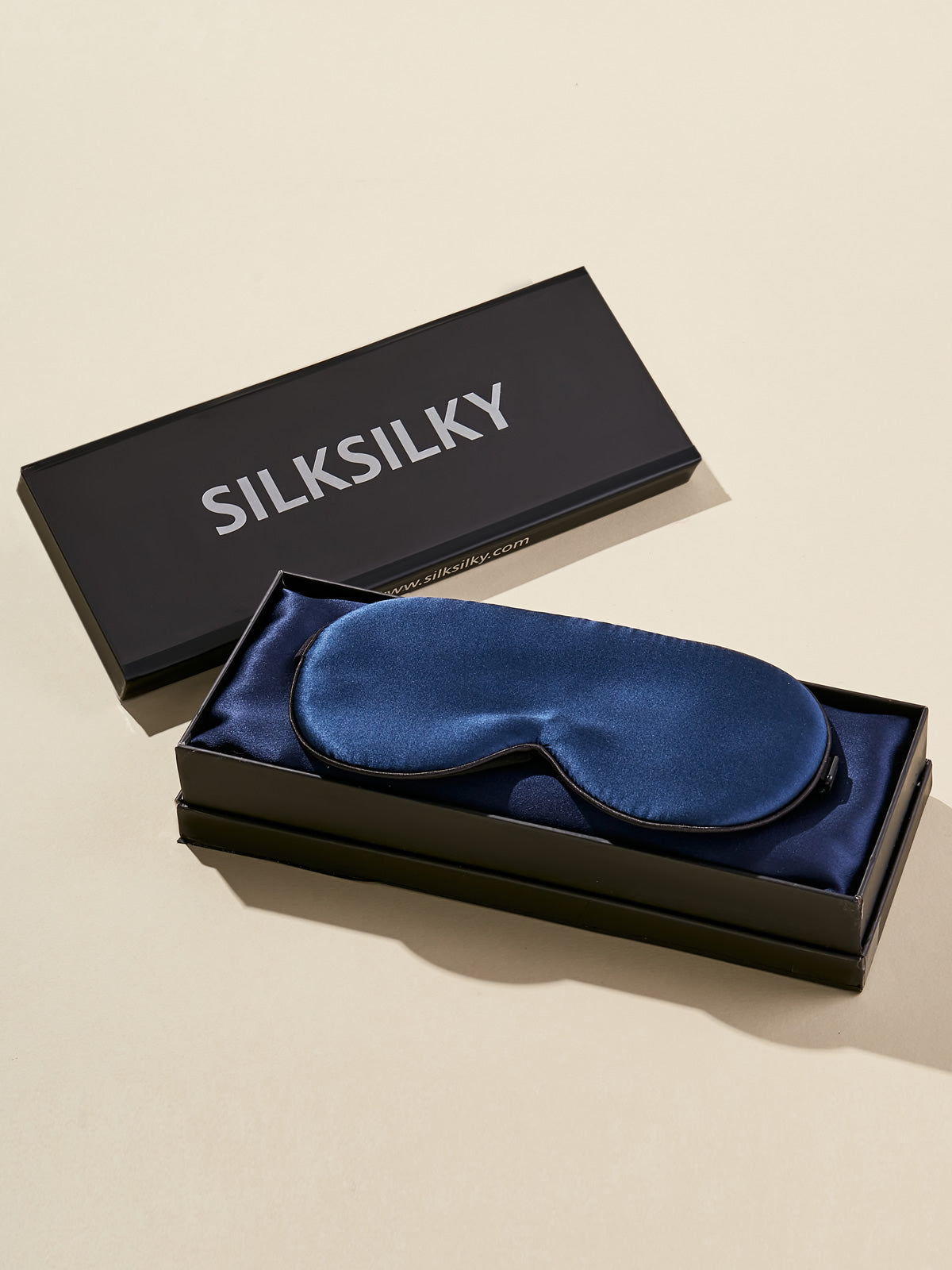 SilkSilky US Pure Silk Scarf DarkBlue 002